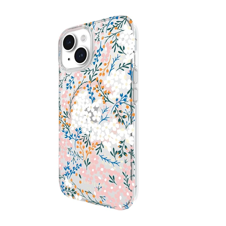 【ケイトスペード】フローラルワルツ プリント iPhone15ケース BK ケイトスペード】iPhone15 ケース フローラルワルツ ブラック